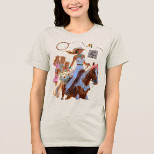 Summer Ride to Forever – Cowgirl Wedding Bliss Tri-Blend Shirt
