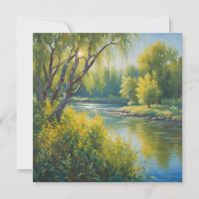 Summer River Landscape  Card (Front)