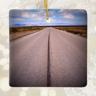 Summer Road Trip Vacation Two-Sided Photo Ceramic Ornament