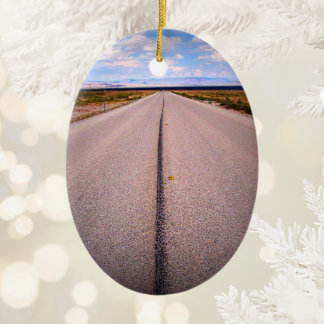 Summer Road Trip Vacation Two-Sided Photo Ceramic Tree Decoration