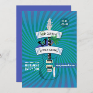 Summer Rock Festival add logo invitation