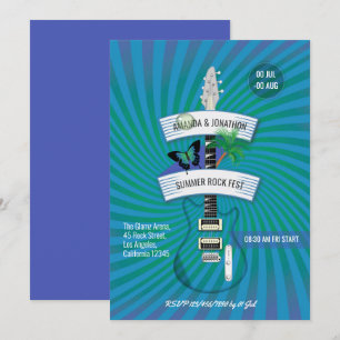 Summer Rock Festival Wedding Invitation