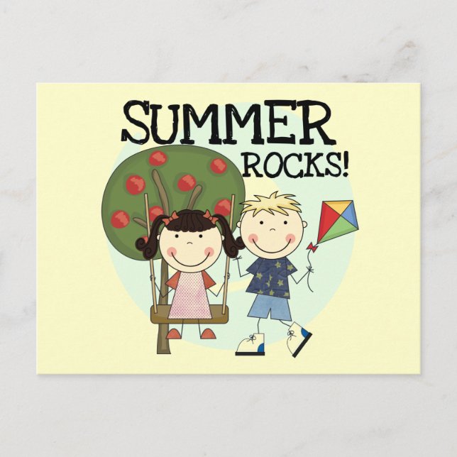 Summer Rocks T-shirts and Gifts Postcard (Front)