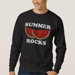 Summer Rocks Watermelon Retro Cute Watermelons Sweatshirt