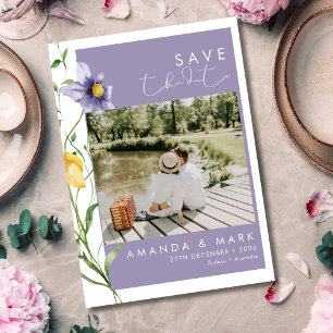 Summer Romantic Floral Meadow Stylish Wedding Invitation