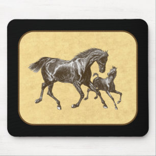 Summer romp horses mouse pad