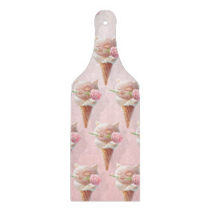 Summer Rose Ice Cream Cutting Board