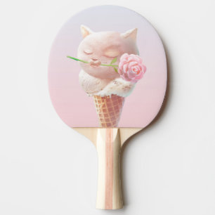 Summer Rose Ice Cream Ping Pong Paddle