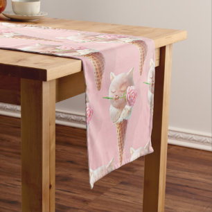 Summer Rose Ice Cream Short Table Runner