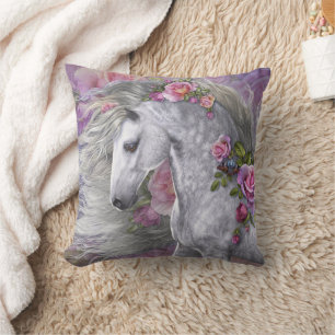 Summer Rose Throw Pillow