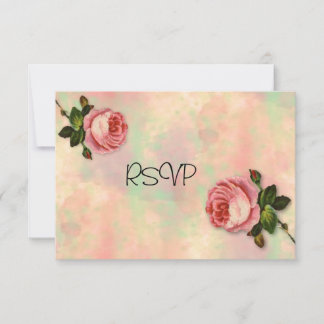 Summer Rose Wedding Reception RSVP Invitation