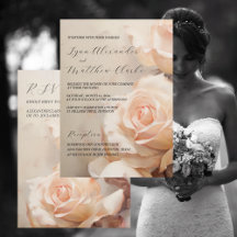 Summer Roses Elegant Wedding and RSVP 
