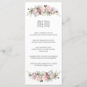 Summer Roses Floral Luncheon or Shower Menu