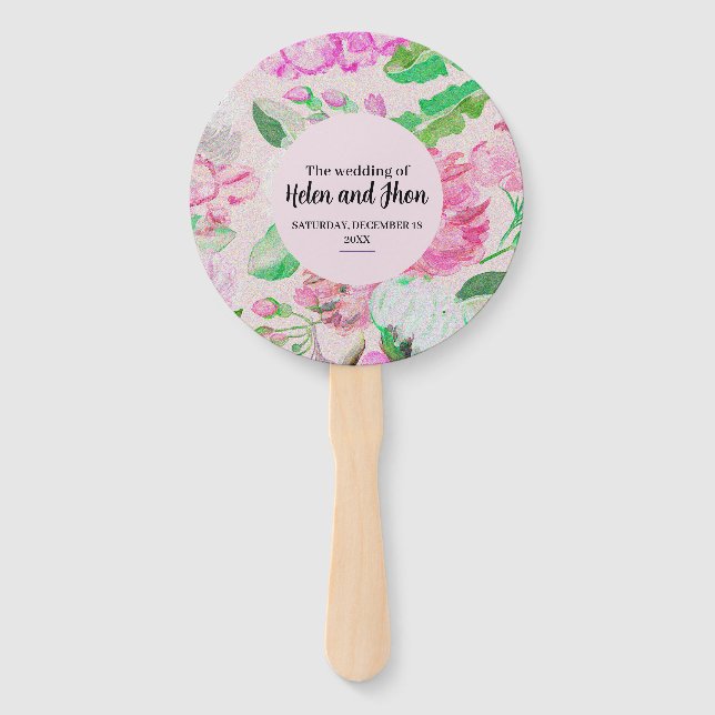 Summer Roses Hand Fan (Front)