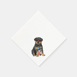 Summer Rottweiler Napkin