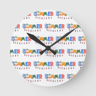 summer round clock