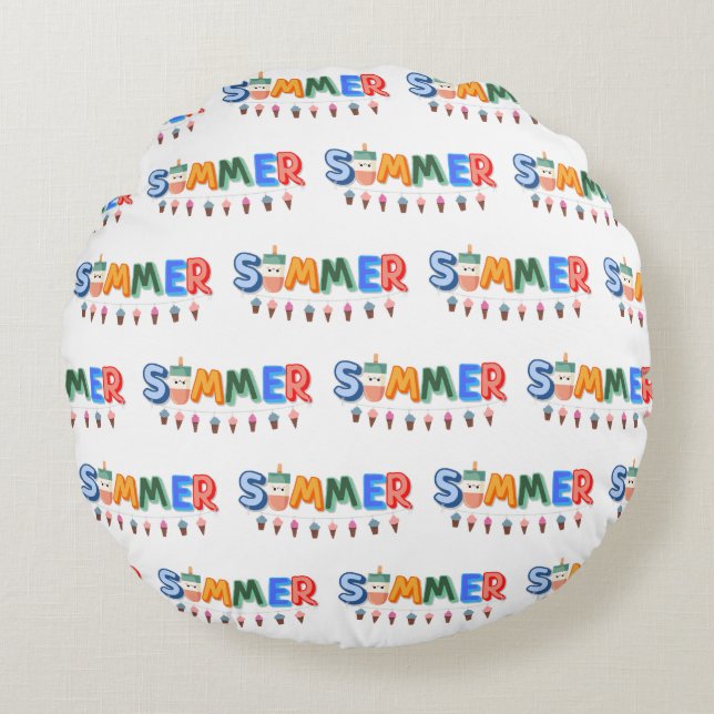 summer round cushion (Front)