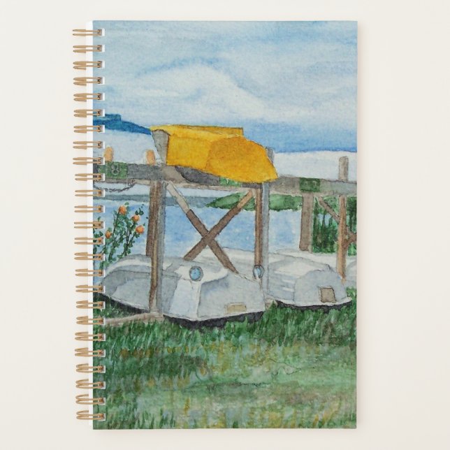 Summer Rowboats Watercolor Planner (Front)