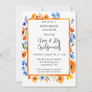Summer’s Embrace Wildflower Bridesmaids Luncheon Invitation