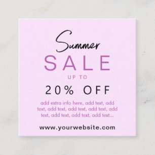 Summer Sale Business Card