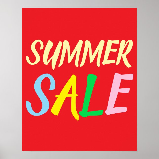 Summer Sale Sign, Boutique Sale  Poster (Front)