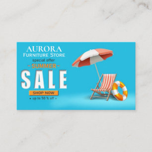 Summer Sale Special Offer Business Card