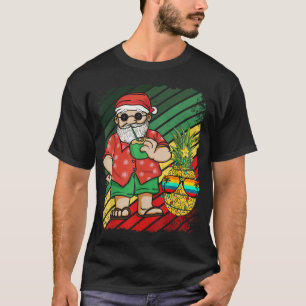 Summer Santa At The Beach Christmas In August With T-Shirt