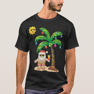 Summer Santa Claus Shirt Christmas Mele Kalikimaka