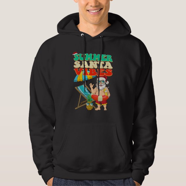 Summer Santa Vibes - July Christmas Hoodie (Front)