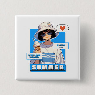 Summer Scoop Bliss 15 Cm Square Badge
