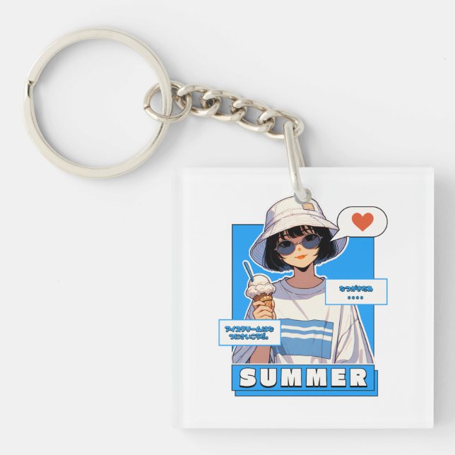 Summer Scoop Bliss Key Ring (Front)