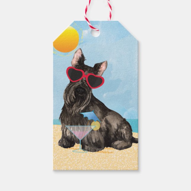 Summer Scottish Terrier Gift Tags (Front)