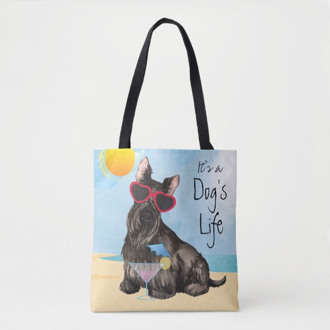Summer Scottish Terrier Tote Bag (Front)