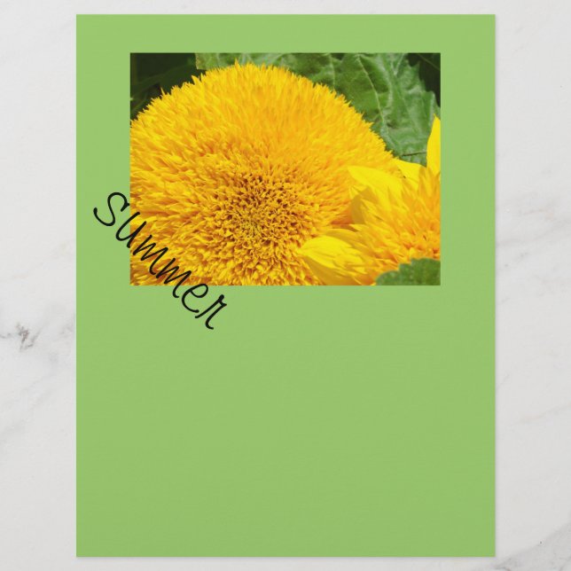 Summer Scrapbook paper Sunflower Scrapbooking (Front)