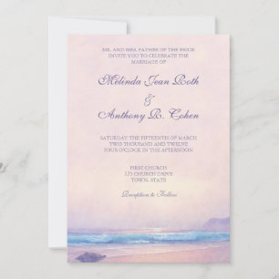 Summer Sea 5x7 Beach Wedding Invitation