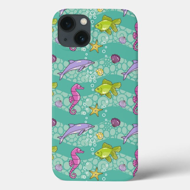 Summer Sea Pattern Case-Mate iPhone Case (Back)