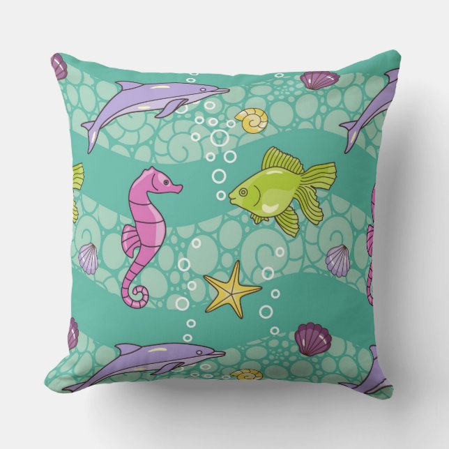 Summer Sea Pattern Cushion (Front)
