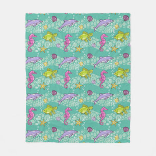 Summer Sea Pattern Fleece Blanket