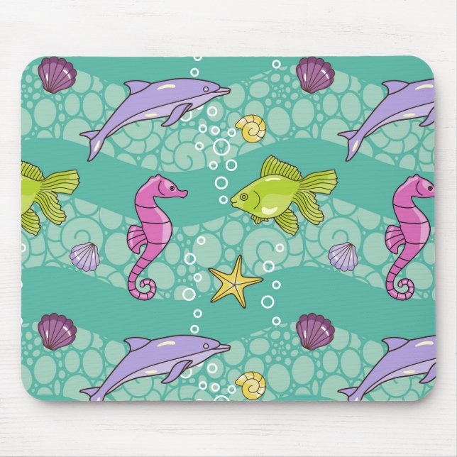 Summer Sea Pattern Mouse Mat (Front)