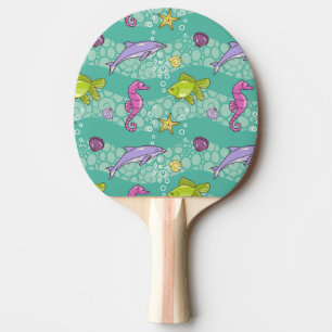Summer Sea Pattern Ping Pong Paddle