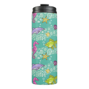 Summer Sea Pattern Thermal Tumbler