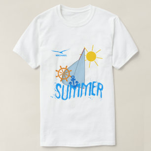 Summer Sea Sail customisable T-Shirt
