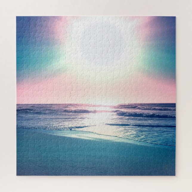Summer Sea Sunset Tropical Beach Photo Jigsaw Puzzle (Vertical)