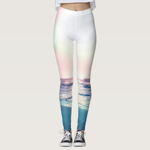 Summer Sea Sunset Tropical Beach Photo Leggings