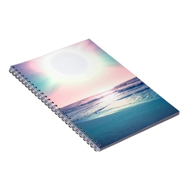 Summer Sea Sunset Tropical Beach Photo Notebook (Right Side)