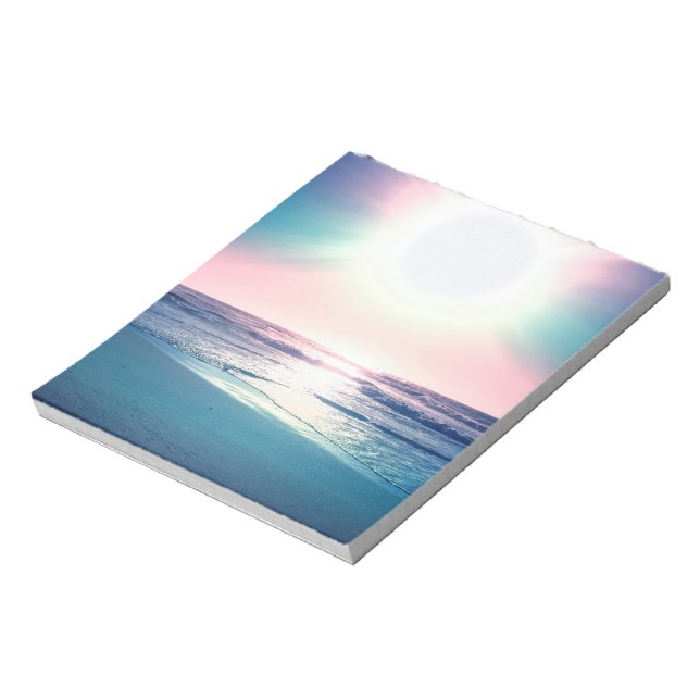 Summer Sea Sunset Tropical Beach Photo Notepad (Rotated)