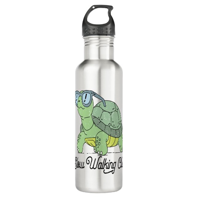 Summer Sea Turtle Floral Boho Flower 710 Ml Water Bottle (Front)