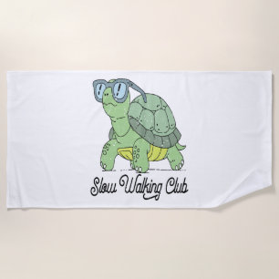 Summer Sea Turtle Floral Boho Flower Beach Towel