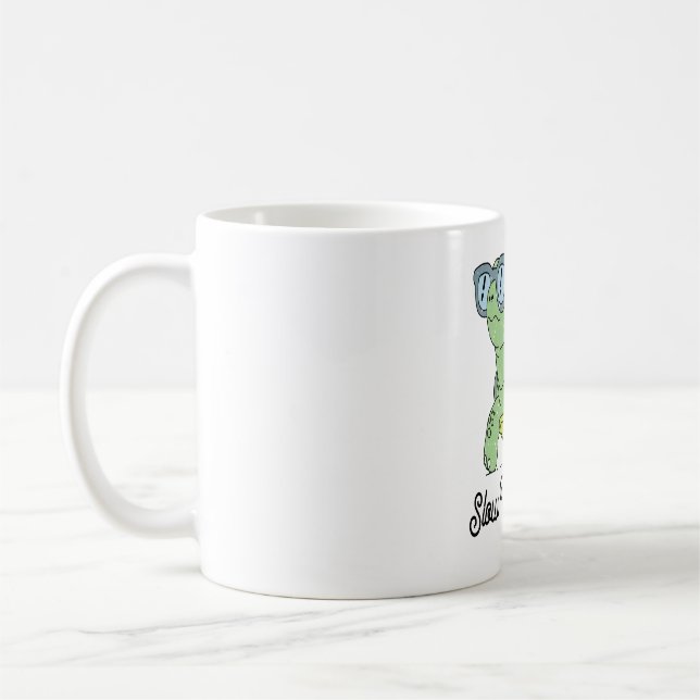 Summer Sea Turtle Floral Boho Flower Coffee Mug (Left)
