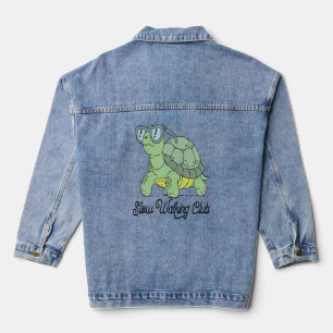 Summer Sea Turtle Floral Boho Flower Denim Jacket